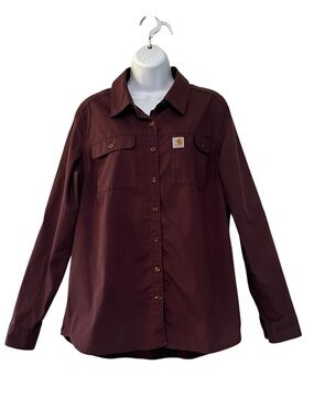 Carhartt Force Relaxed Fit Ridgefield UPF 50 Button Down Shirt L 12/14